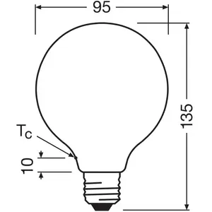 Comparateur de prix : OSRAM ampoule LED Globe G95 E27 5W mat 2.700K