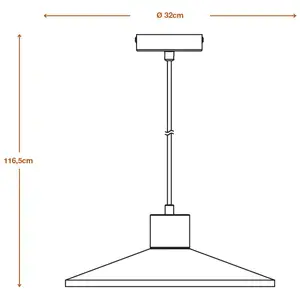 LEDVANCE Suspension Concrete Wood, Ø 32 cm, béton, gris