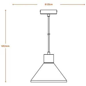 LEDVANCE Suspension Concrete Wood, Ø 22 cm, béton, gris