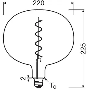 Comparateur de prix : OSRAM LED Vintage 1906 Big Globe E27 4,5W 818 filament fumé