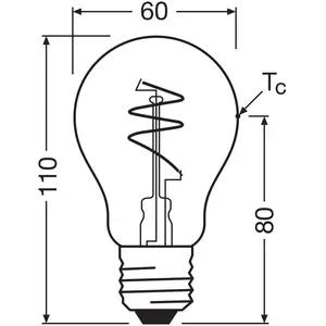 Comparateur de prix : OSRAM LED Vintage E27 4,9W 2.700K Spirale filament or