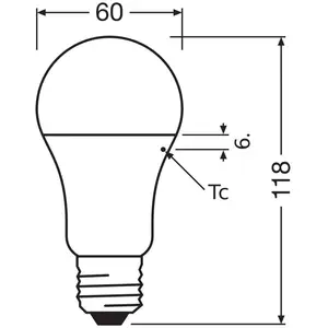 OSRAM LED Classic Star, mat, E27, 10 W, 2.700 K, 1.055 lm pas cher