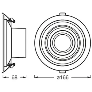 Downlight Ledvance decor fil dl echo, argent, 7W, 650lm pas cher