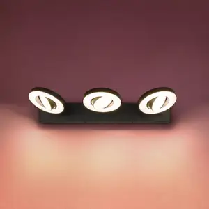 LEDVANCE Spot pour plafond LED Saturn à 3 lampes, CCT, noirVendu paramazon