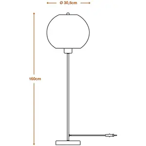 LEDVANCE Lampe sur pied Ball hauteur 116 cm, brun, carton ondulé, E27Vendu parluminaire