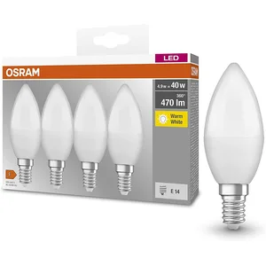 Comparateur de prix : Osram Ampoule LED Plastique 4.9W = 4.9 Watt W E14 Blanc Chaud, 4 pièces
