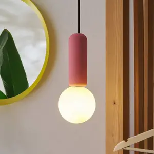 Osram - Decor Concrete Mic Pendant 1XG9 Pink pas cher