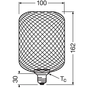 OSRAM Decor LED Flat Square E27 3,5W or 2.700K métal pas cher