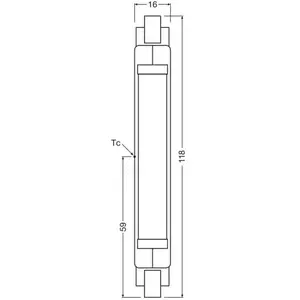 Comparateur de prix : Ampoule R7S LED crayon slim line verre - 60W - 118 mm - blanc froid Osram