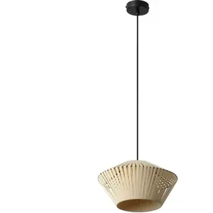 Suspension OSRAM Decor Rubans Ø 30,5 cm, beige, textile, E27 pas cher