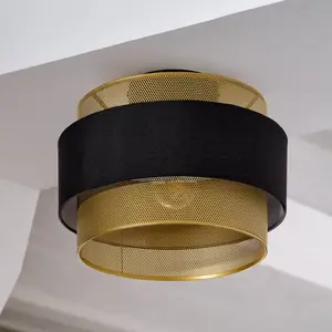 Plafonnier OSRAM Decor Hornet, à 1 lampe, noir/or pas cher