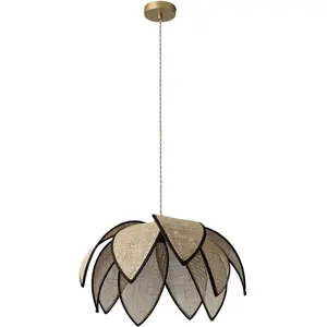 Suspension OSRAM Decor Rattan Lotus, Ø 48 cm, beige, E27 pas cher