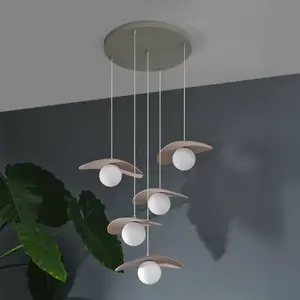 Suspension OSRAM Decor Pearl, à 5 lampes, beige, feutre, G9 pas cher
