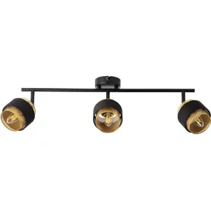 Plafonnier OSRAM Decor Spot Hornet, à 3 lampes, noir/or pas cher