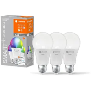 Comparateur de prix : LEDVANCE SMART+ WiFi E27 14W Classic RGBW Lot de 3 lampes