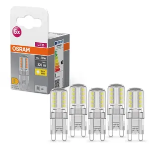 Comparateur de prix : Osram Universal Pack de 5 ampoules LED G9, 2700 K, 2,6 W, 4058075758063,