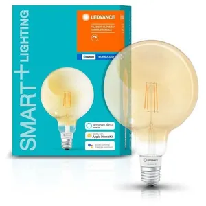 Ampoule globe LED Smart+ E27 EQ60W finition ambrée Ledvance