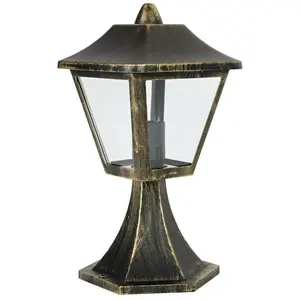 LEDVANCE ENDURA CLASSIC TRADITION Borne Exterieure 33cm Alu E27 - Noir/OrVendu paramazon