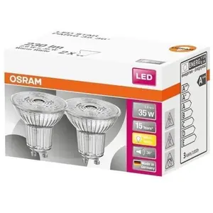 OSRAM Spot par16 LED 36 verre 2.6W GU10 230lm 2700K chaud - Boite de 2 pas cher