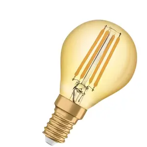 Comparateur de prix : LEDVANCE OSRAM Ampoule LED sphérique Ed.1906 clair filament or - E14 - 4 W - 410 lm