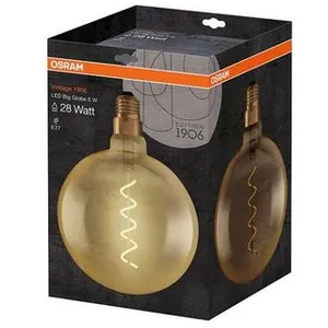 Comparateur de prix : OSRAM Ampoule LED globe 200 mm édition 1906 clair filament or 5W=28 E2