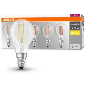 Comparateur de prix : Ledvance - osram led filament sphérique 4W E14 blanc chaud boite de 5