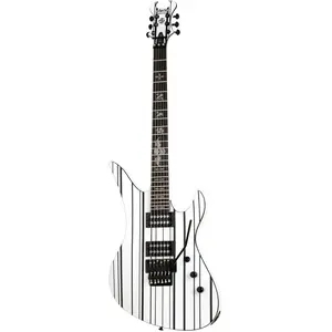 Schecter Synyster Standard FR Gloss White / Black Stripes guitare élec...Vendu parbax-music