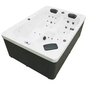 Comparateur de prix : Home Deluxe - Bain à remous extérieur avec escalier et couverture ther...