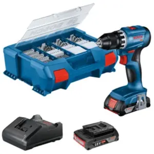 Bosch Professional Tournevis électrique Gsr18v-45+2x2.0ah+gal18v pas cher