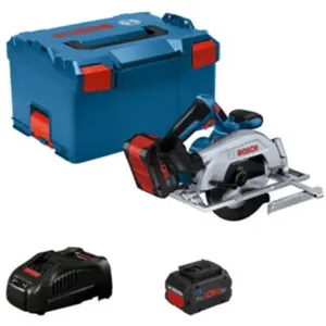 Comparateur de prix : Scie circulaire sans fil gks 18V-57-2 Bosch 2 batteries ProCORE18V 5.5Ah, chargeur en l-boxx