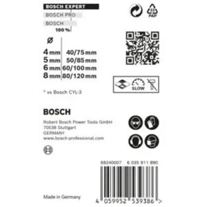 Comparateur de prix : Bosch - Coffret de 4 forets expert multi-mat 4/5/6/8mm 2608900645