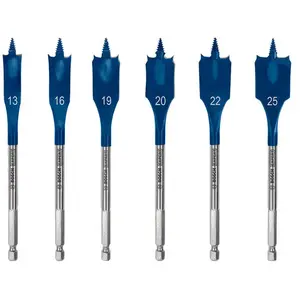 Comparateur de prix : Bosch - Trousse de 6 mèches plates SelfCut Speed 13 - 25 mm expert - 2608900333
