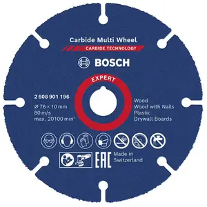 Comparateur de prix : Bosch 1 Disque Ã TronÃ§onner Expert Carbide Multi Wheel - Bosch