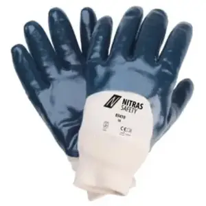 AS Gant en nitrile.bleu. Poignet partiellement enduit. Taille 10 pas cher