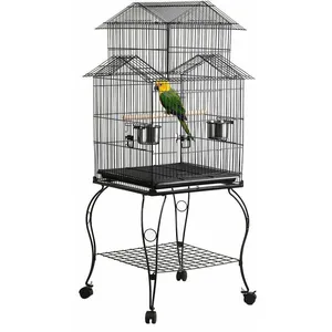 Yaheetech - Cage Oiseaux sur roulettes Perroquet Canari Exterieur 59 x...