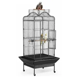 Yaheetech - Volière Oiseaux Grande Cage Perroquet Cacatoès Ara Amazone...