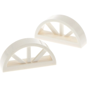 2x Lego fenêtre 1x4x1 2/3 blanc demi rond arqué rayons 6173064 20309Vendu parkaufland