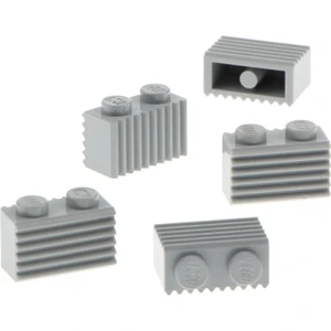 5x Lego brique de construction modifiée 1x2 nouveau-gris clair rainure...Vendu parkaufland