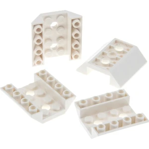 4x Lego brique de toit 45° 4x4x1 blanc négatif incliné coque 2 trous 4658973 72454Vendu parkaufland