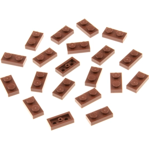 20x Lego brique de construction 1x2 plaque rouge marron baguette Star ...Vendu parkaufland
