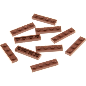 10x Lego brique de construction 1x4 plaque rouge marron moulure Star W...Vendu parkaufland