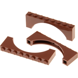 3x Lego pierre d'arc 1x8x2 rouge marron angulaire talon pont 6174242 4...Vendu parkaufland