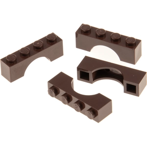 4x Lego pierre d'arc 1x4x1 brun foncé arcs ronds arc pont 4623775 3659Vendu parkaufland