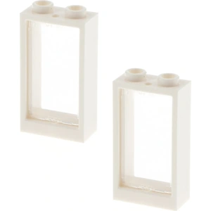 2x Lego fenêtre cadre 1x2x3 blanc vitre transparent blanc maison 60602...Vendu parkaufland