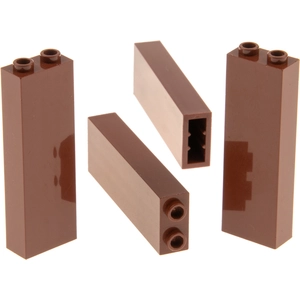 4x Lego brique de construction 1x2x5 rouge marron pilier support picots creux 4277016 2454Vendu parkaufland