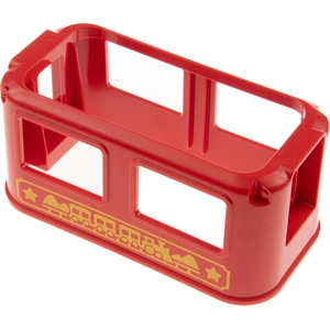 1x Lego Duplo Cabine de train 4x8 rouge jaune Découpe fenêtre locomoti... pas cher