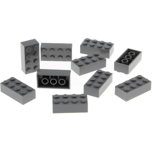 10x Lego Bau Stein 2x4x1 neu-dunkel grau Basic Star Wars 4211085 15589...Vendu parkaufland
