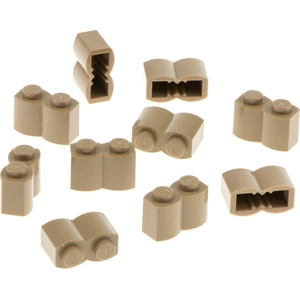 10x Lego brique de construction modifiée 1x2x1 beige foncé palissade b...Vendu parkaufland