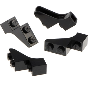 4x Lego pierre d'arc 1x3x2 noir arc pont château porte 4581280 88292Vendu parkaufland