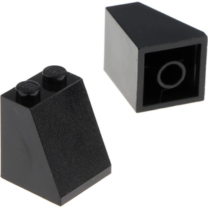 2x Lego tuile 65° 2x2x2 noir incliné briques avec fond tube 3678bVendu parkaufland